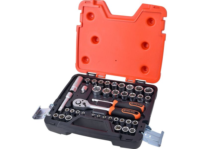 Bilde av Pipenøkkelsett 1/4"-3/8" 39 deler metrisk+SAE