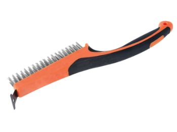 Bilde av Stålbørste 340mm rustfri m/skrape