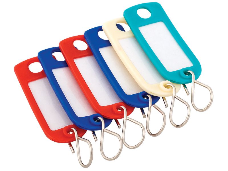 Bilde av Nøkkelmerke plast ass farger 50x25mm 6 stk,