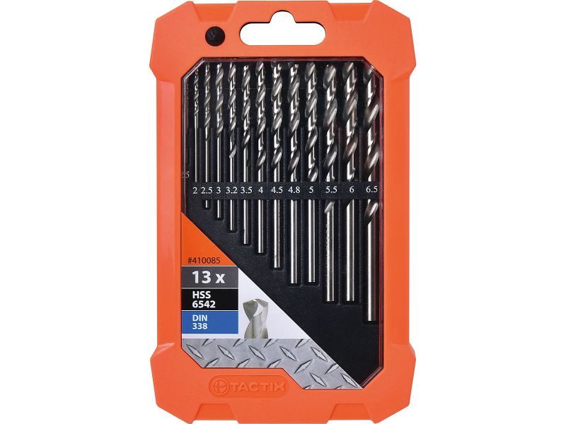 Bilde av Borsett HSS/metall 13 deler 1,5-6,5 mm (DIN 338)