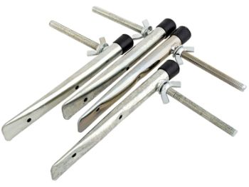 Bilde av Hjulholdere sett stål/ELF grå 102x197mm 4 stk,