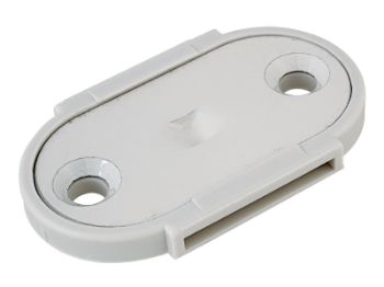 Bilde av Festeplate stål hvit 39x65mm 2 stk,