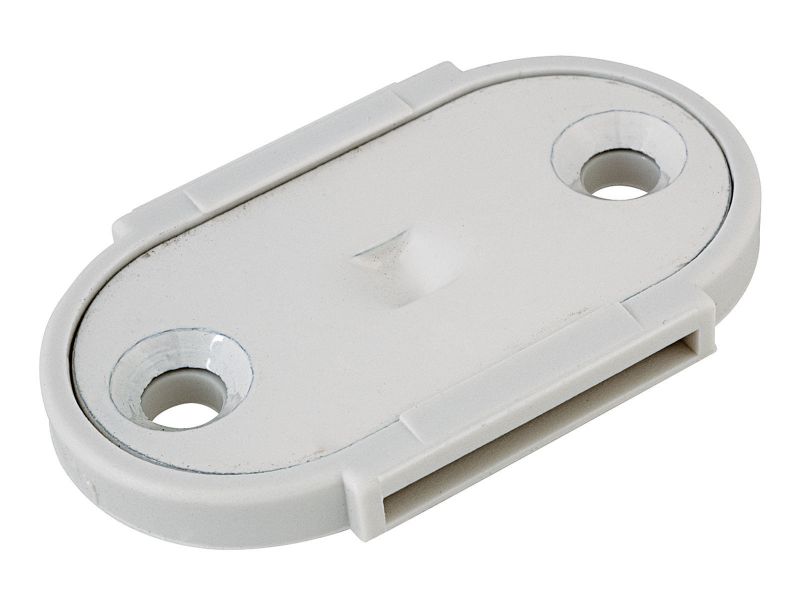 Bilde av Festeplate stål hvit 39x65mm 2 stk,