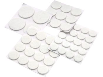 Bilde av Møbelfilt assortert selvklebende hvit 49 stk,