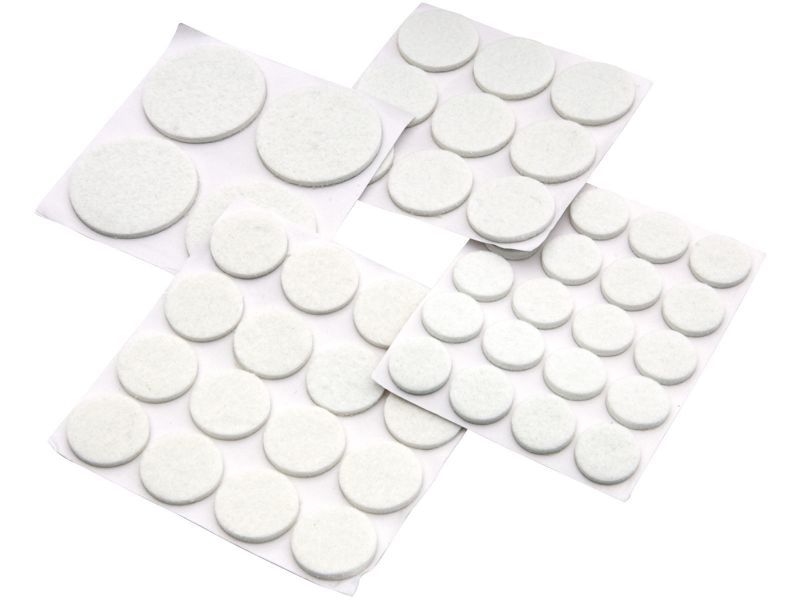 Bilde av Møbelfilt assortert selvklebende hvit 49 stk,