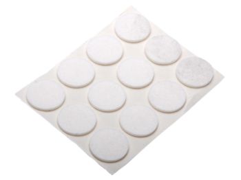 Bilde av Møbelfilt selvklebende hvit Ø 22 16 stk,