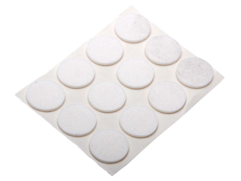 Bilde av Møbelfilt selvklebende hvit Ø38 4 stk,