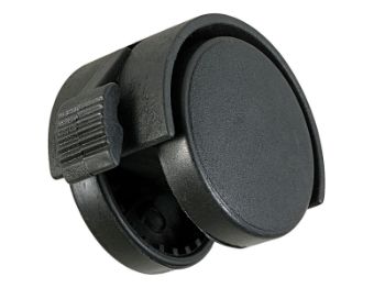 Bilde av Møbeltrinse m/brems plast/svart Ø40mm 2 stk,