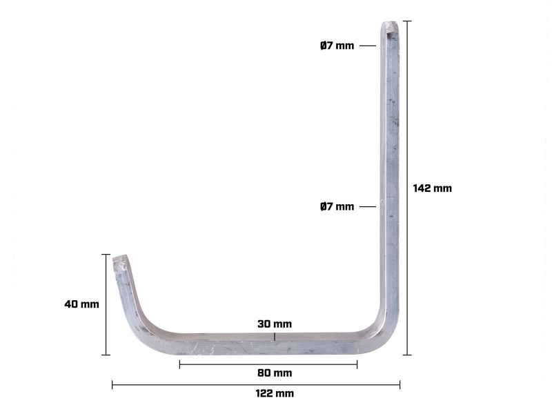 Bilde av Opphengsvinkel 80mm aluminium