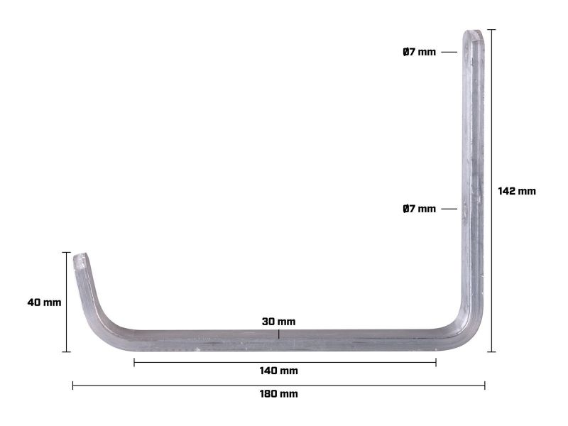 Bilde av Opphengsvinkel 130mm aluminium
