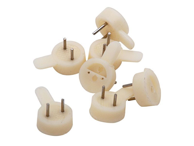 Bilde av Billedkrok plast hvit 15x19mm 25 stk,