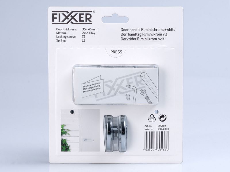 Bilde av Dørvrider Rimini ZA/FKR hvit