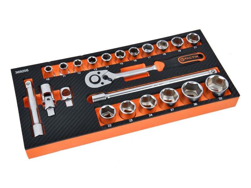 Bilde av Verktøysett f/vogn 22 deler 1/2" pipeverktøy