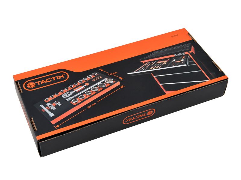 Bilde av Verktøysett f/vogn 22 deler 1/2" pipeverktøy