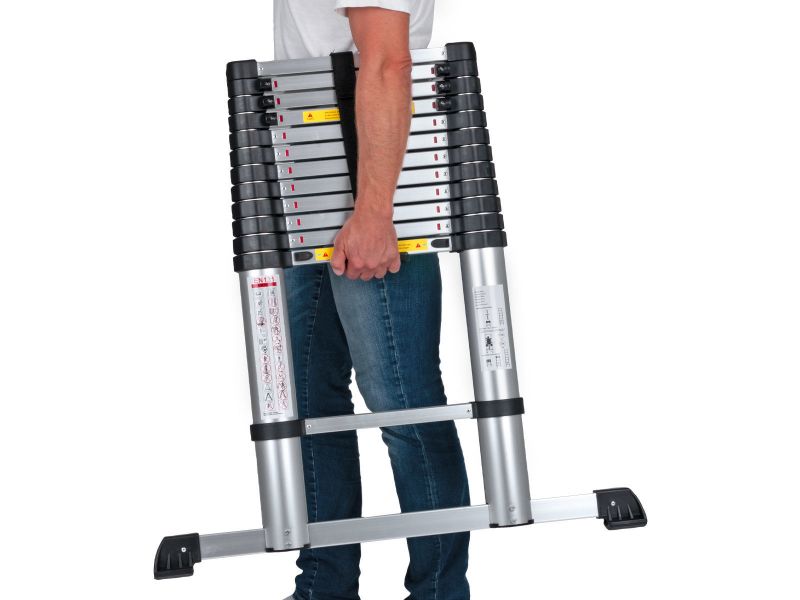 Bilde av Teleskopstige alum 3,8m 13 trinn