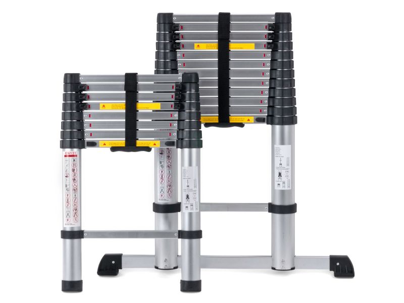 Bilde av Teleskopstige alum 3,8m 13 trinn